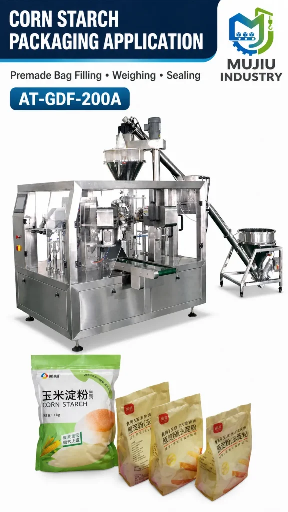Automatic Premade Pouch Powder Packaging Machine AT-GDF-200A 5-1500g Rotary Pouch Filler Sealer for Corn Starch Flour - Detail image 5