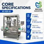MUJIU Dual Head Rotary Automatic Filling Machine AT-FZP-01 Adjustable Speed 2-30ml Glass Vials Tubes Food Packaging Gear-Driven - Main image 5