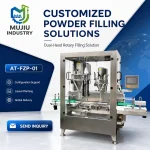 MUJIU Dual Head Rotary Automatic Filling Machine AT-FZP-01 Adjustable Speed 2-30ml Glass Vials Tubes Food Packaging Gear-Driven - Main image 6