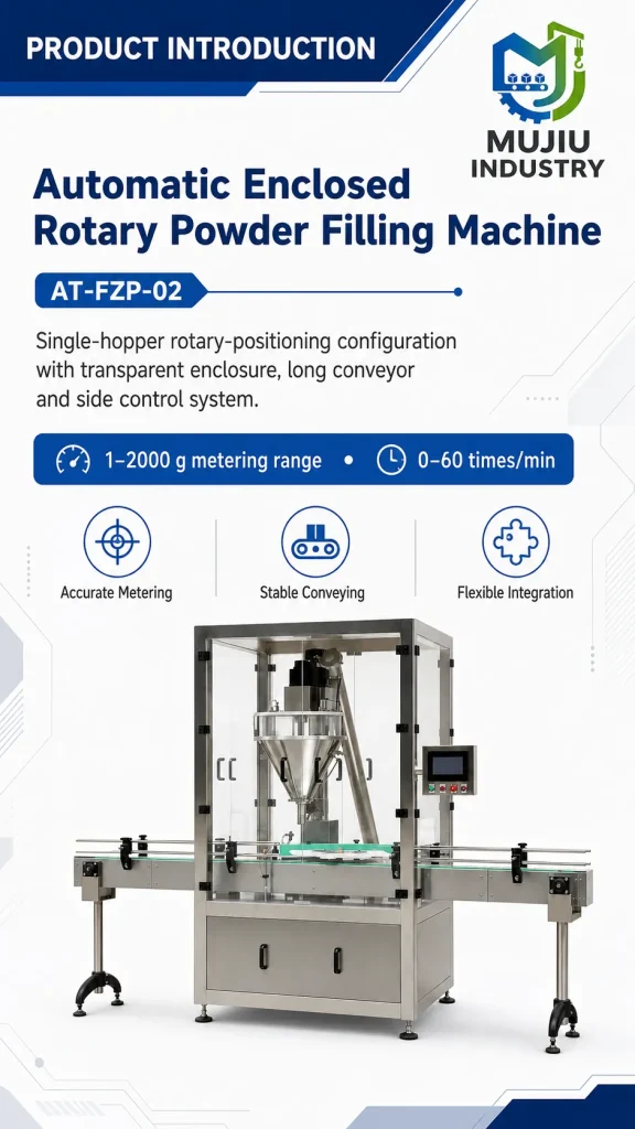 AT-FZP-02 Automatic Dual Heads Rotary Powder Filling Machine 1-2000g High Precision Glass Vial Filling Equipment Touch Screen - Detail image 1