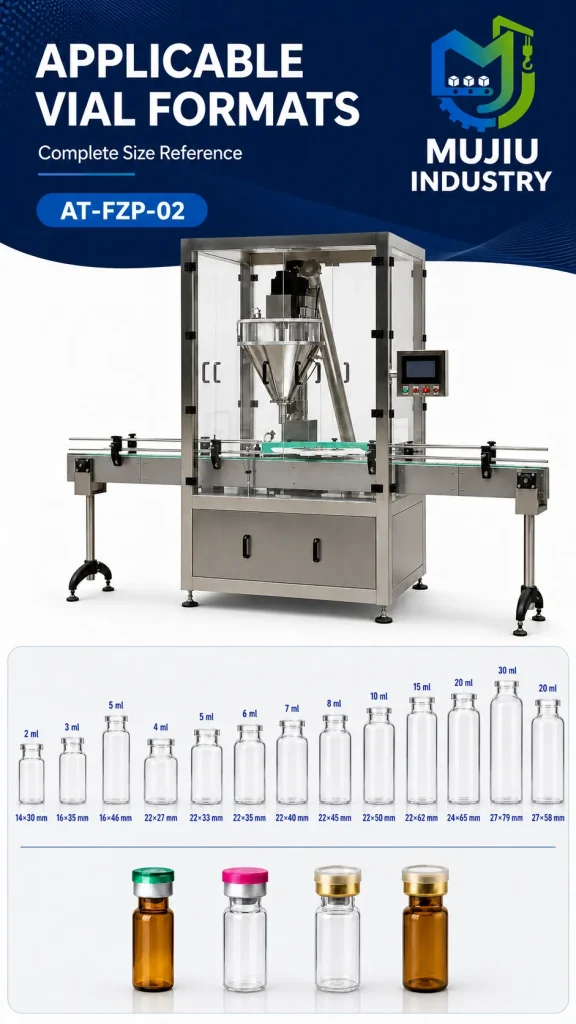 AT-FZP-02 Automatic Dual Heads Rotary Powder Filling Machine 1-2000g High Precision Glass Vial Filling Equipment Touch Screen - Detail image 5