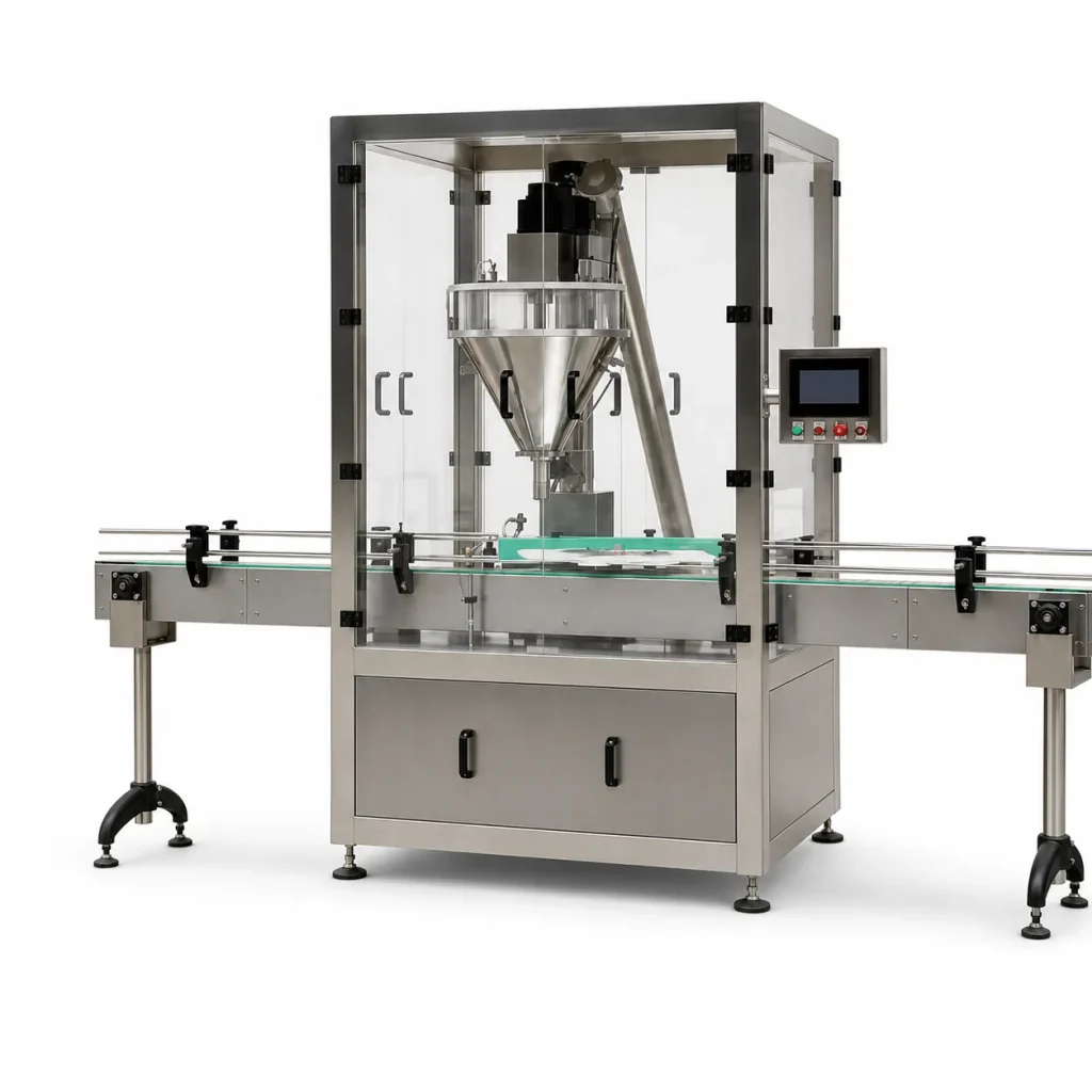AT-FZP-02 Automatic Dual Heads Rotary Powder Filling Machine 1-2000g High Precision Glass Vial Filling Equipment Touch Screen - Main image 1