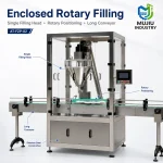 AT-FZP-02 Automatic Dual Heads Rotary Powder Filling Machine 1-2000g High Precision Glass Vial Filling Equipment Touch Screen - Main image 3