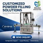 AT-FZP-02 Automatic Dual Heads Rotary Powder Filling Machine 1-2000g High Precision Glass Vial Filling Equipment Touch Screen - Main image 6