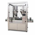 0-100 Bottles Per Minute Twin Head Weighing Filling Machine AT-FZP-2F Enclosed 304 Stainless Steel Vial Cans Powder Filler Touch - Main image 1
