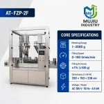 0-100 Bottles Per Minute Twin Head Weighing Filling Machine AT-FZP-2F Enclosed 304 Stainless Steel Vial Cans Powder Filler Touch - Main image 5