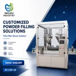 0-100 Bottles Per Minute Twin Head Weighing Filling Machine AT-FZP-2F Enclosed 304 Stainless Steel Vial Cans Powder Filler Touch - Main image 6