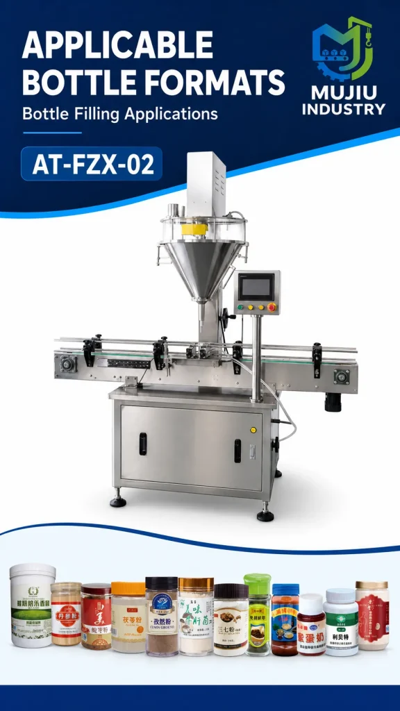 Automatic Linear Single Head Powder Filling Machine 10-2000g Auger Filler for Cans Vials Bottles & Jars 1% Accuracy 0-60/min - Detail image 5