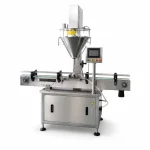 Automatic Linear Single Head Powder Filling Machine 10-2000g Auger Filler for Cans Vials Bottles & Jars 1% Accuracy 0-60/min - Main image 1