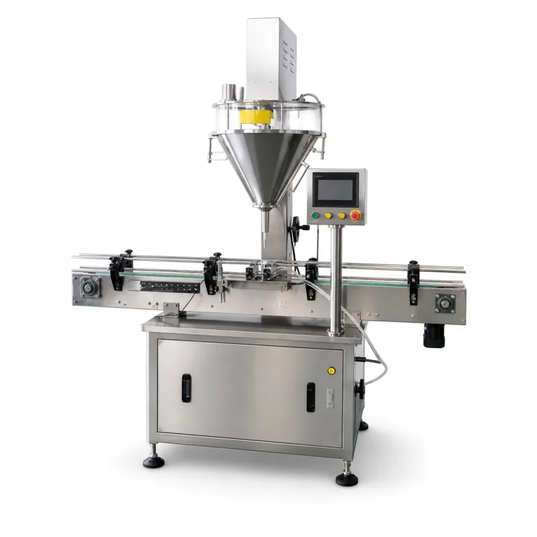 Automatic Linear Single Head Powder Filling Machine 10-2000g Auger Filler for Cans Vials Bottles & Jars 1% Accuracy 0-60/min - Main image 1