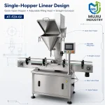 Automatic Linear Single Head Powder Filling Machine 10-2000g Auger Filler for Cans Vials Bottles & Jars 1% Accuracy 0-60/min - Main image 3