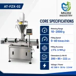 Automatic Linear Single Head Powder Filling Machine 10-2000g Auger Filler for Cans Vials Bottles & Jars 1% Accuracy 0-60/min - Main image 5