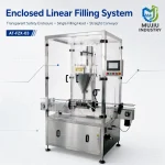 AT-FZX-03 Enclosed Linear Single Head Powder Filling Machine 10-2000g Auger Filler Spice Milk Herb Powder Glass Plastic Cans - Main image 3