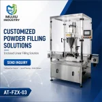 AT-FZX-03 Enclosed Linear Single Head Powder Filling Machine 10-2000g Auger Filler Spice Milk Herb Powder Glass Plastic Cans - Main image 6
