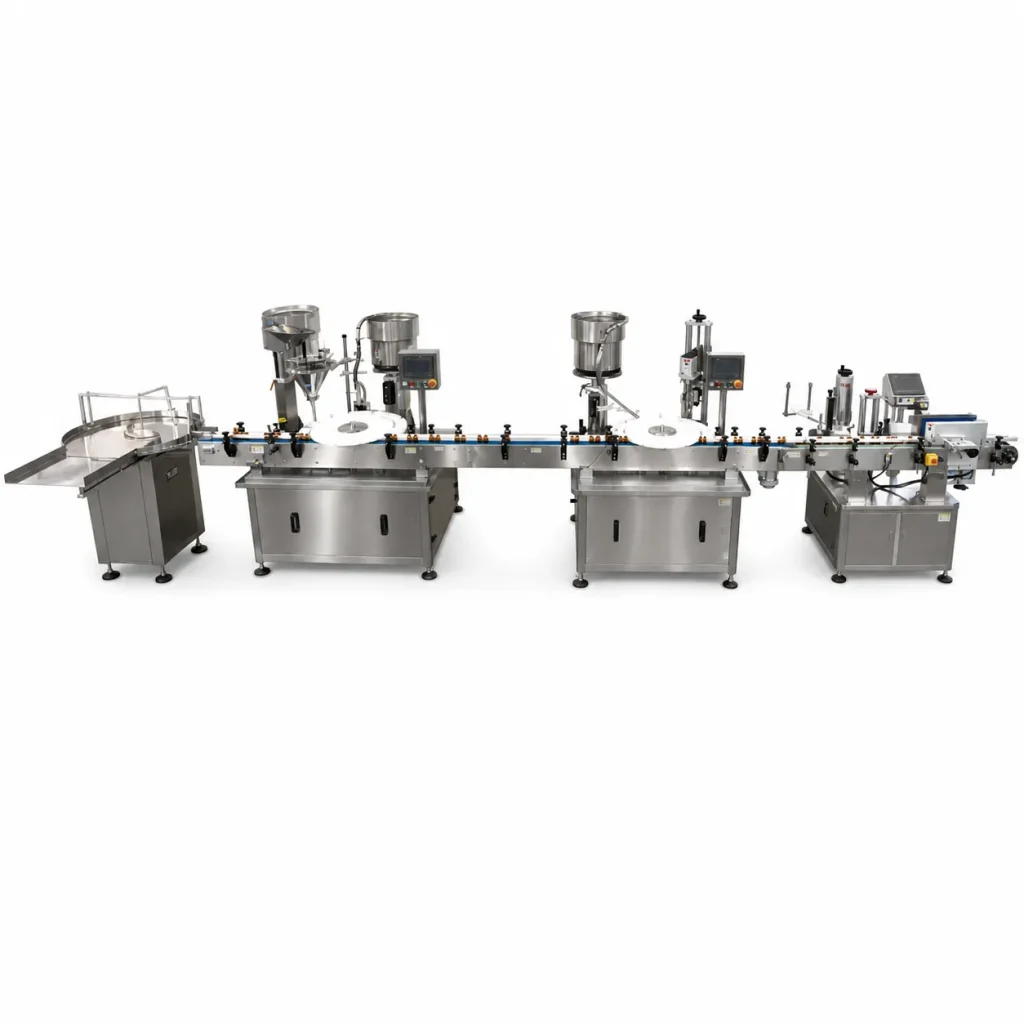 Dual Rotary PLC Gear Pump Small Vial Powder Filling Line High Precision 0.5-50g Energy Saving Vial Packing Equipment for Food - Main image 1