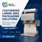 Automatic Double-Helix 5-50kg Powder Filling Machine AT-2DGS-50F Twin Outlet Bagging Machine for High Output - Main image 6