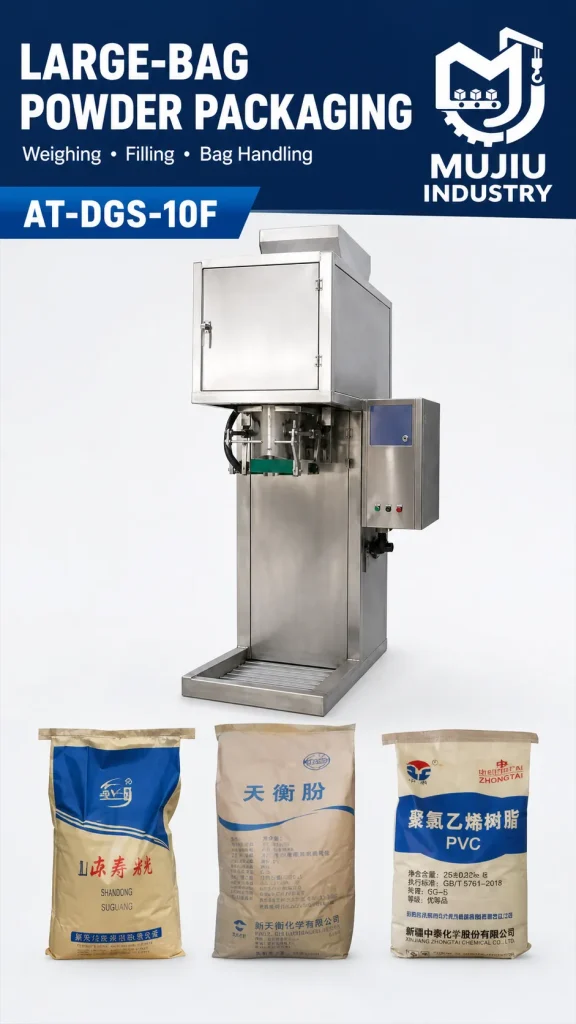 Automatic 2-10kg Large Bag Powder Filling Machine AT-DGS-10F Single Spiral Auger Filler for Corn Starch Flour Chemical - Detail image 5