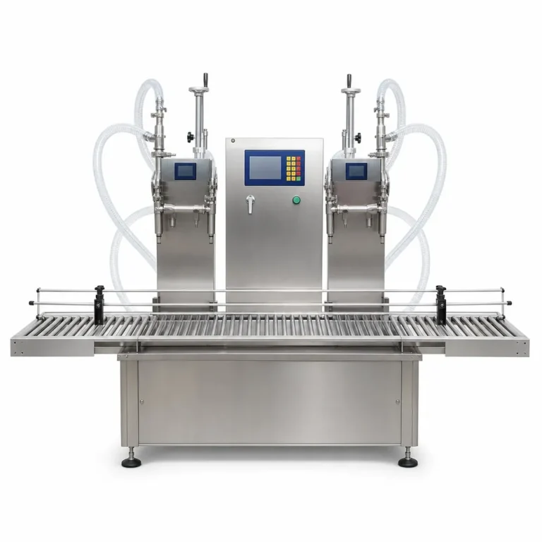 Semi-Automatic 2-Head Liquid Weighing Filling Machine 5-50kg AT-2DGS-50Y Industrial Pail Drum Filler for Oil Detergent - Main image 1