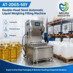 Semi-Automatic 2-Head Liquid Weighing Filling Machine 5-50kg AT-2DGS-50Y Industrial Pail Drum Filler for Oil Detergent - Main image 4