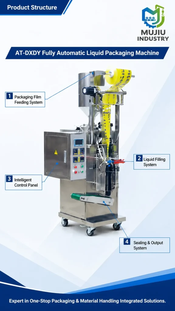Automatic Liquid Sachet Packing Machine 1-50ml AT-DXDY Fully Automatic Honey Ketchup Sauce Pouch Packaging Machine - Detail image 3