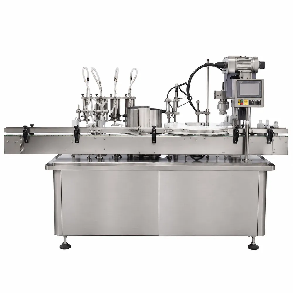 Automatic Bottle Filling Pressure Plug Pressing Screw Capping Machine 30-1000ml AT-GYS-4Y Integrated Liquid Filler - Main image 1