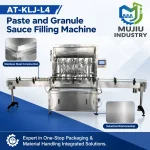 Automatic 4-Head Granule Sauce Filling Machine 100-1000ml AT-KLJ-L4 Piston Paste Filler with 200L Agitated Hopper - Main image 3