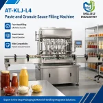 Automatic 4-Head Granule Sauce Filling Machine 100-1000ml AT-KLJ-L4 Piston Paste Filler with 200L Agitated Hopper - Main image 4