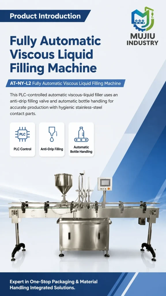 Automatic 2-Head Viscous Liquid Filling Machine AT-NY-L2 Fully Automatic Anti-Drip Bottle Filler for Honey Lubricant Oil - Detail image 1