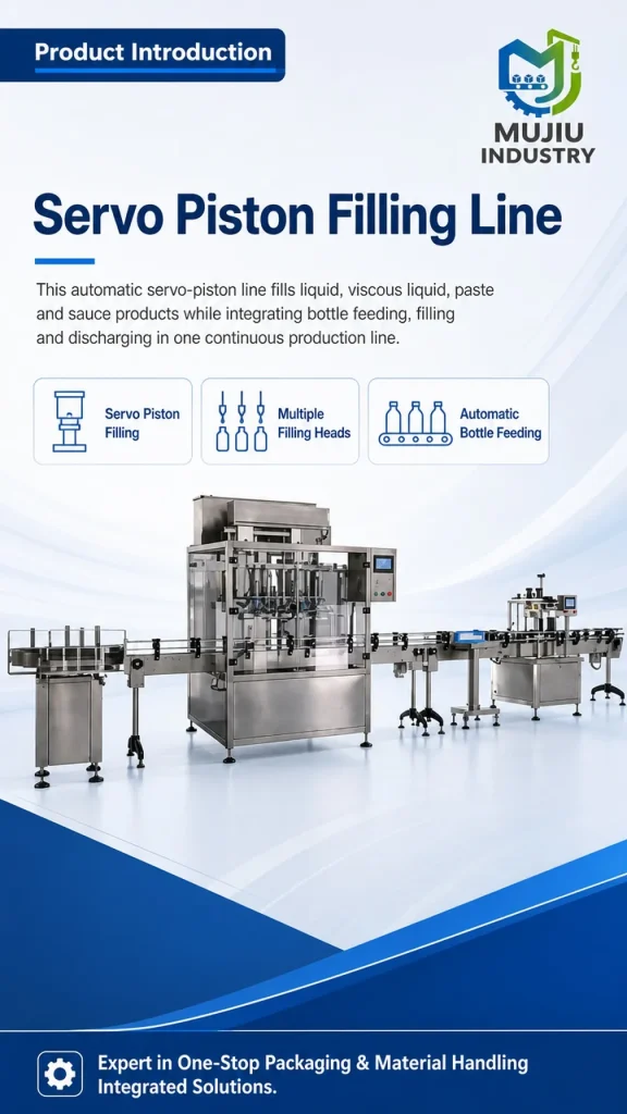 Automatic Servo Piston Filling Line 100-1000ml Integrated Bottle Feeding Capping Machine for Sauce Honey Shampoo - Detail image 1