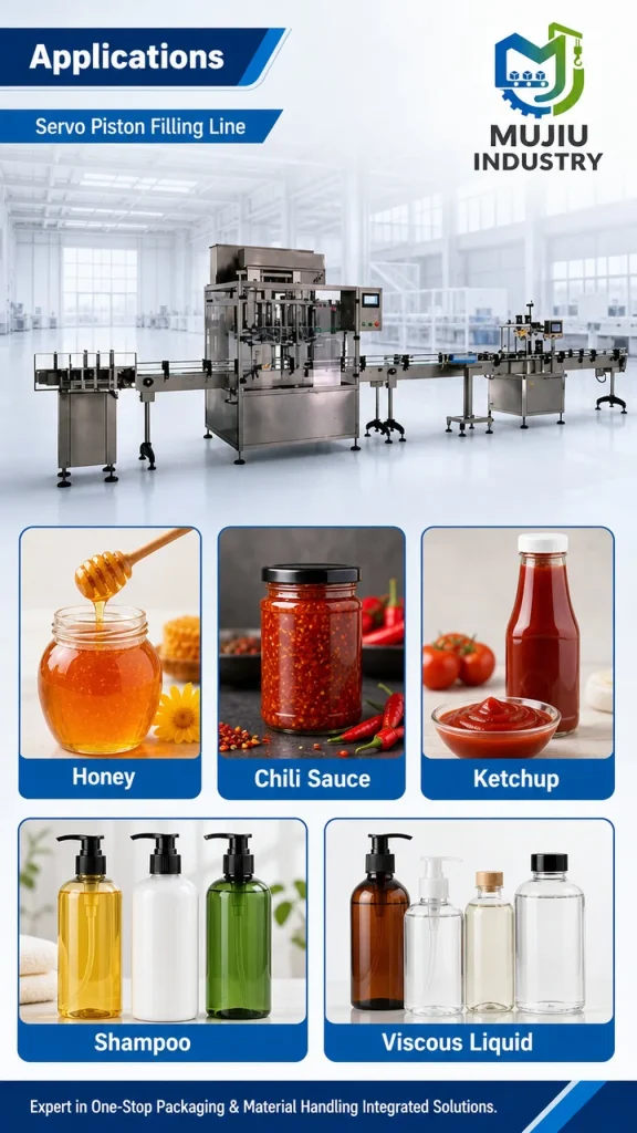 Automatic Servo Piston Filling Line 100-1000ml Integrated Bottle Feeding Capping Machine for Sauce Honey Shampoo - Detail image 5