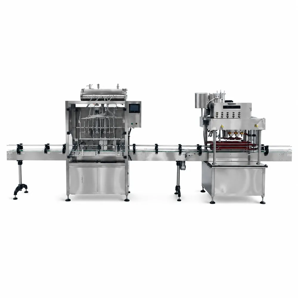 Automatic 12-Head Negative Pressure Equal-Level Filling Machine for Wine Soy Sauce Vinegar Integrated Capping Line - Main image 1