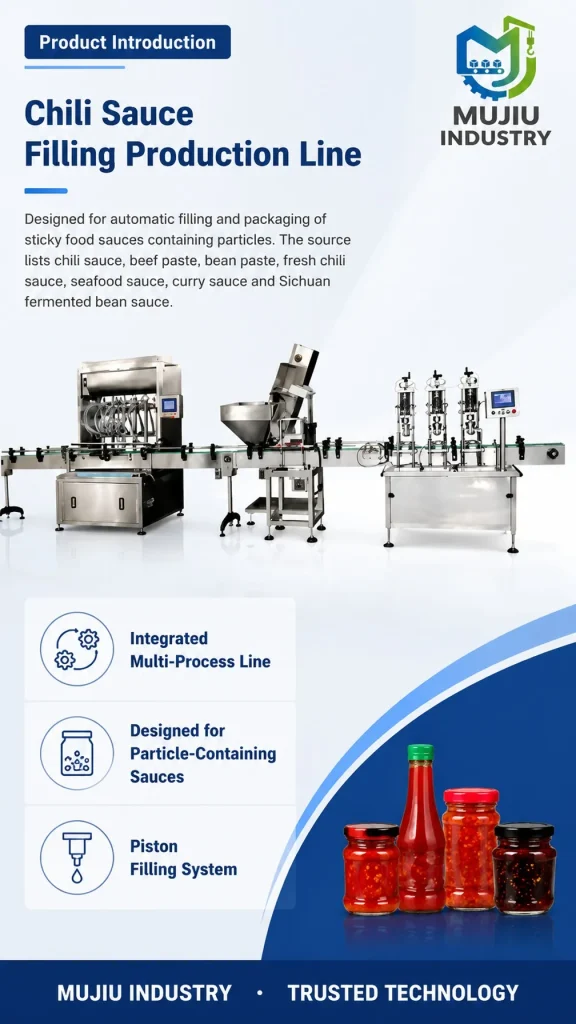 Automatic Chili Sauce Filling Capping Labeling Production Line 30-1000ml Integrated Piston Filler for Beef Sauce Jam - Detail image 1