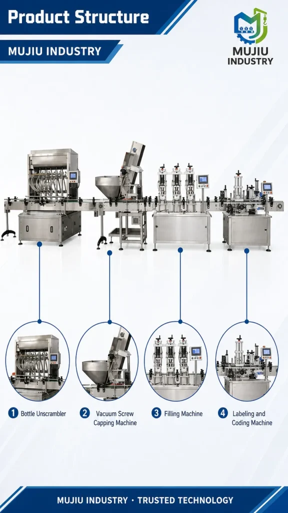 Automatic Chili Sauce Filling Capping Labeling Production Line 30-1000ml Integrated Piston Filler for Beef Sauce Jam - Detail image 3