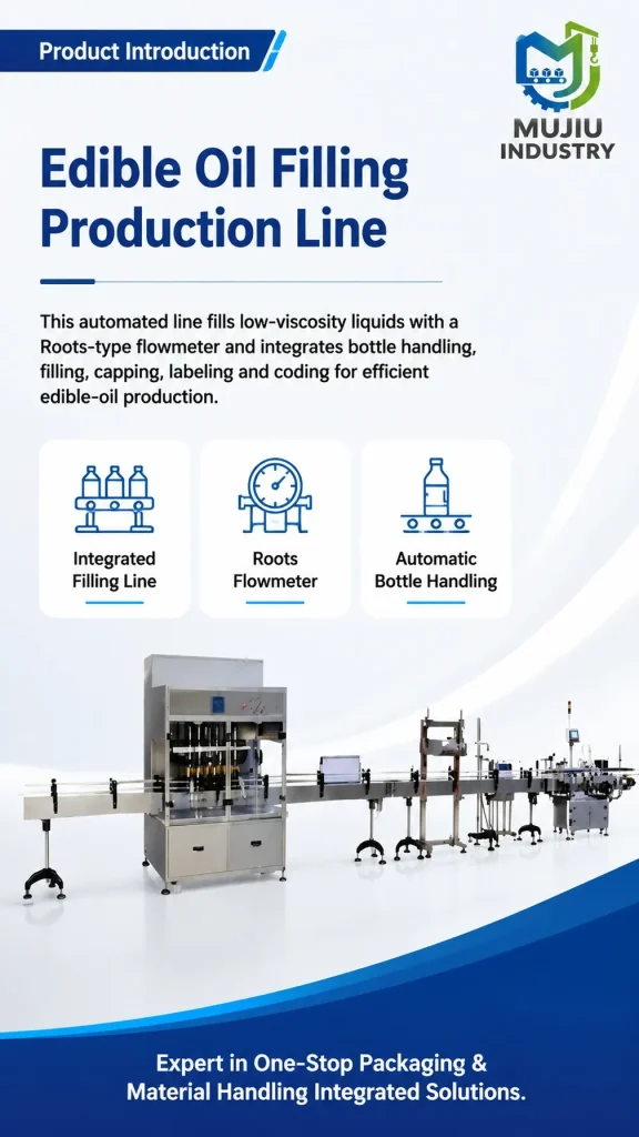 Automatic Edible Oil Filling Production Line 500-6000ml Roots Flowmeter Integrated Bottling Machine for Cooking Oil - Detail image 1