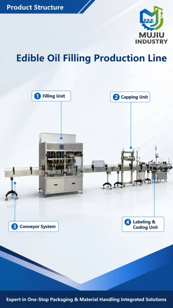 Automatic Edible Oil Filling Production Line 500-6000ml Roots Flowmeter Integrated Bottling Machine for Cooking Oil - Detail image 3