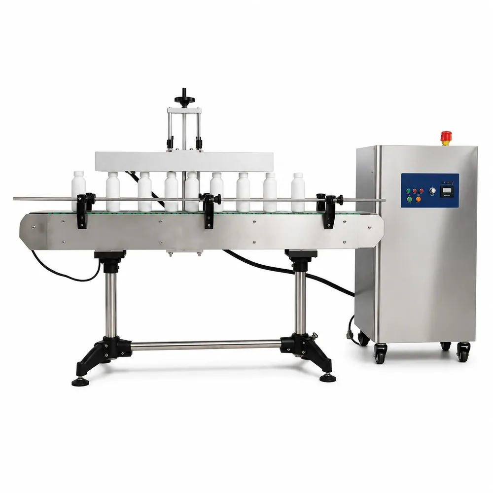 Automatic Continuous Induction Sealing Machine 4000W AT-4000 Aluminum Foil Bottle Sealer for Plastic Glass Jars - Main image 1