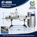Automatic Continuous Induction Sealing Machine 4000W AT-4000 Aluminum Foil Bottle Sealer for Plastic Glass Jars - Main image 3