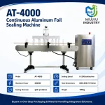 Automatic Continuous Induction Sealing Machine 4000W AT-4000 Aluminum Foil Bottle Sealer for Plastic Glass Jars - Main image 5