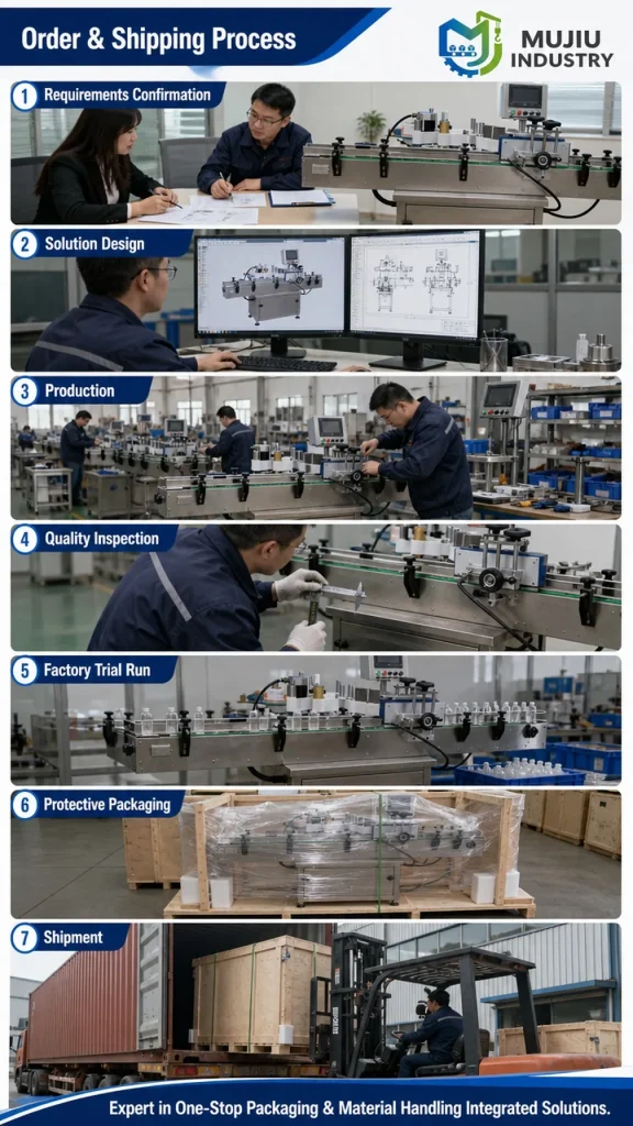 MUJIU AT-TB-YP High-Speed Fully Automatic Vertical Round Bottle Adhesive Sticker Labeling Machine for Jars and Cans - Detail image 6
