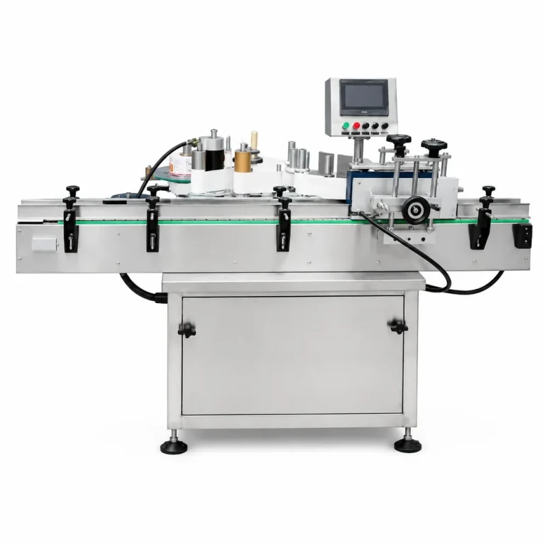 MUJIU AT-TB-YP High-Speed Fully Automatic Vertical Round Bottle Adhesive Sticker Labeling Machine for Jars and Cans - Main image 1