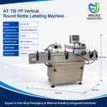 MUJIU AT-TB-YP High-Speed Fully Automatic Vertical Round Bottle Adhesive Sticker Labeling Machine for Jars and Cans - Main image 5