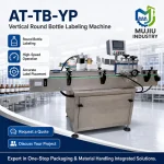 MUJIU AT-TB-YP High-Speed Fully Automatic Vertical Round Bottle Adhesive Sticker Labeling Machine for Jars and Cans - Main image 6