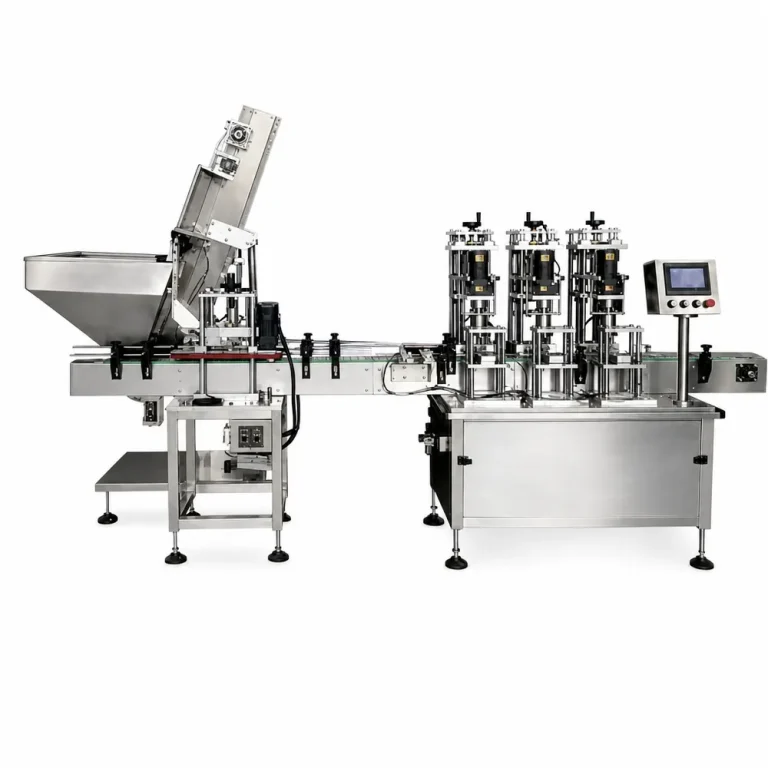 Fully Automatic Vacuum Twist-off Capping Machine 3600BPH 3-Head AT-XG-ZK Linear High Speed for Glass Jars - Main image 1