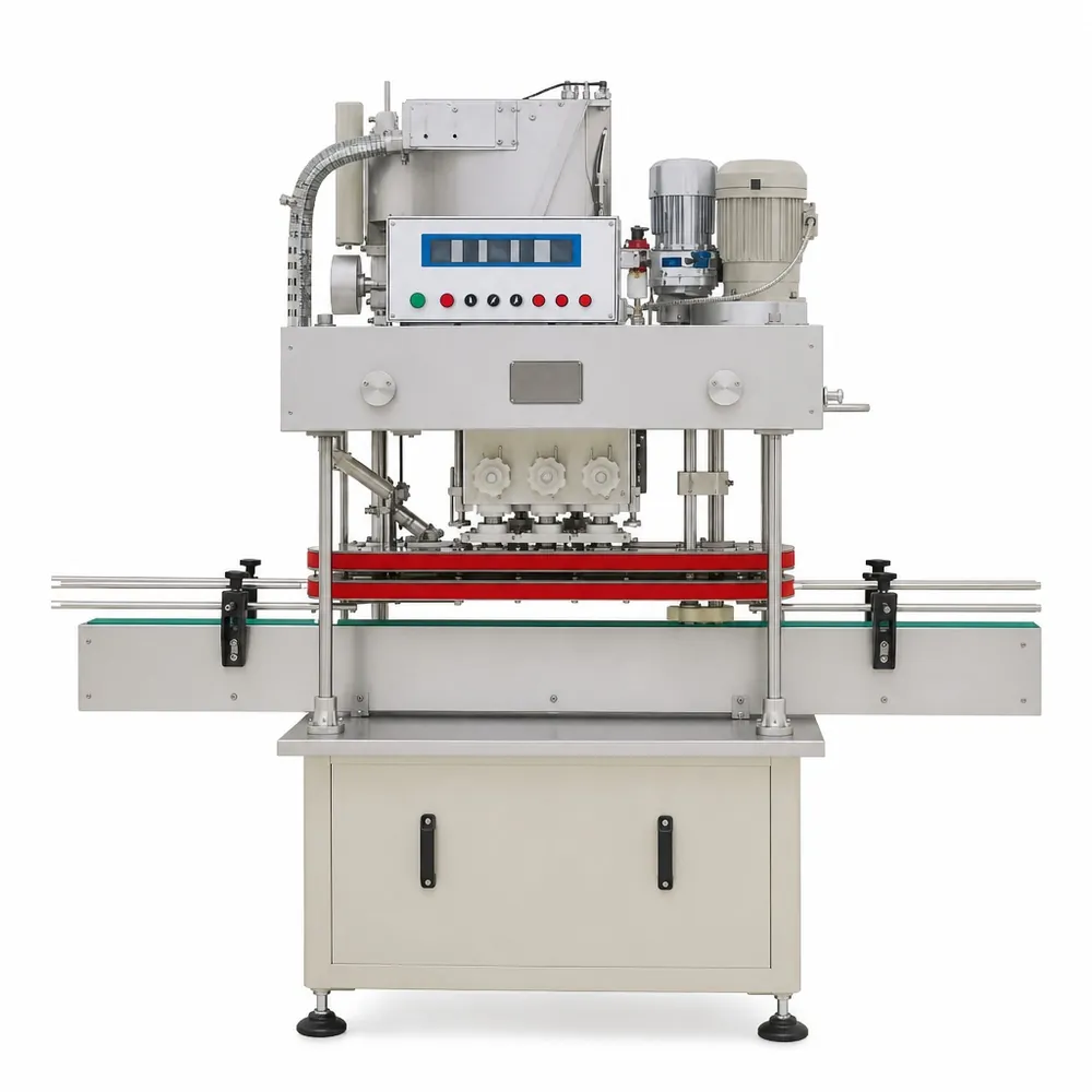 Fully Automatic High-Speed Belt Capping Machine 5400BPH Linear Type AT-XG Continuous Capper for Round Jars - Main image 1