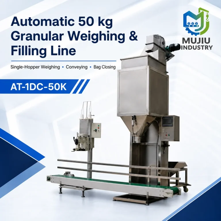 Automatic 5-50kg Granular Weighing and Filling Packaging Line AT-1DC-50K Integrated Bagging Machine for Grains Seeds Beans - Main image 2