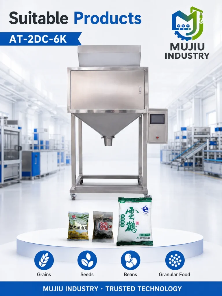 Semi-Automatic 6kg Granular Weighing Machine AT-2DC-6K Large Volume 25L Pouch Filler for Grains Seeds Beans - Detail image 4