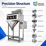 High Speed 50BPM Semi-Automatic 2kg Four-Hopper Granule Weighing Machine AT-4DC-2K for Seeds Grains Beans - Main image 3