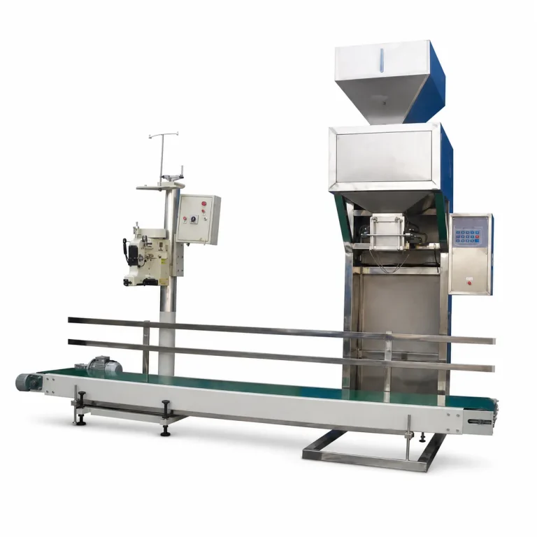 Automatic 5-50kg Granular Weighing and Filling Packaging Line AT-DGS-50K with Belt Conveyor and Bag Sewing Unit for Grains Seeds - Main image 1