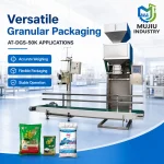 Automatic 5-50kg Granular Weighing and Filling Packaging Line AT-DGS-50K with Belt Conveyor and Bag Sewing Unit for Grains Seeds - Main image 4