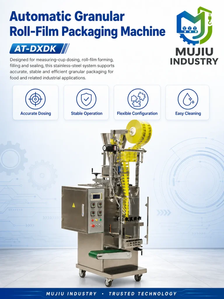 Automatic 1-50g Small Pouch Granule Packaging Machine AT-DXDK VFFS Roll Film Bagging Machine for Seeds Sugar Beans - Detail image 1